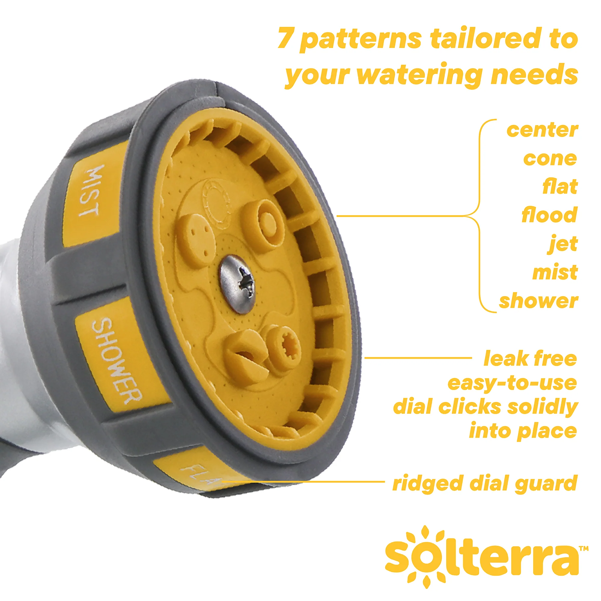 7-Pattern Garden Hose Nozzle With Rear Trigger - OrbitOnline