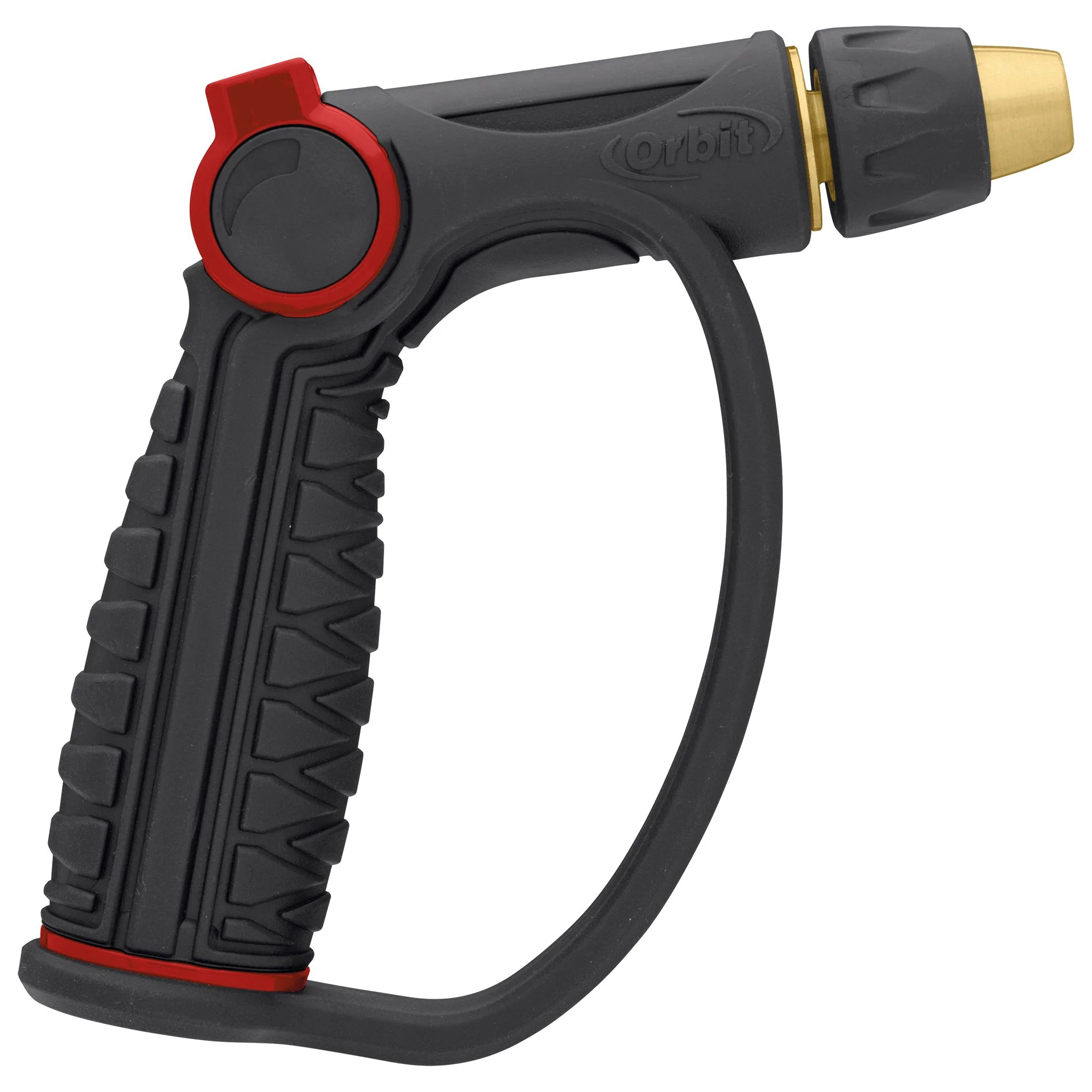 Pro Flo Adjustable-Spray Thumb Control D-Grip Brass-Tip Watering Nozzle ...